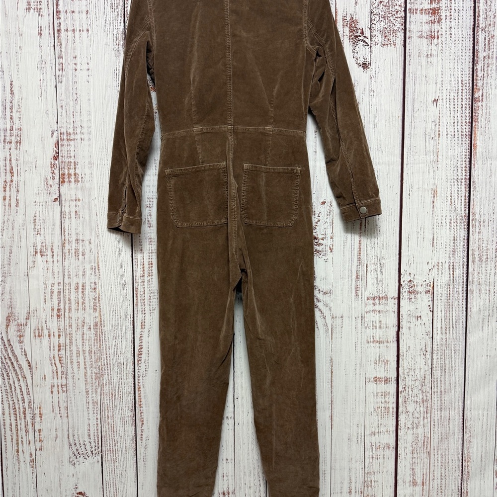 Free people Women's Brown corduroy Zip-Front Jumpsuit - Picture 5 of 6